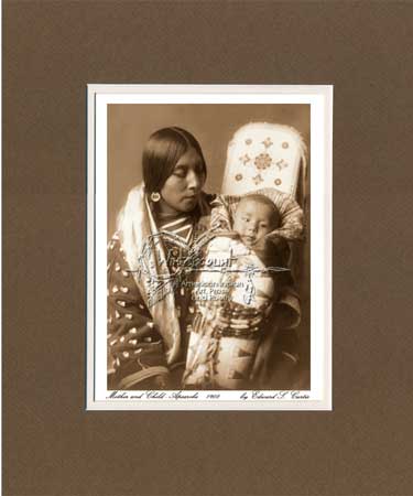 Mother and Child Apsaroke matted print